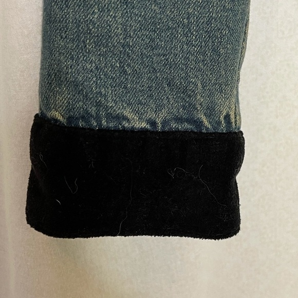 VINTAGE DD New York Jean Jacket w/ Velvet Animal Print Embroidery Size Large - Picture 5 of 10